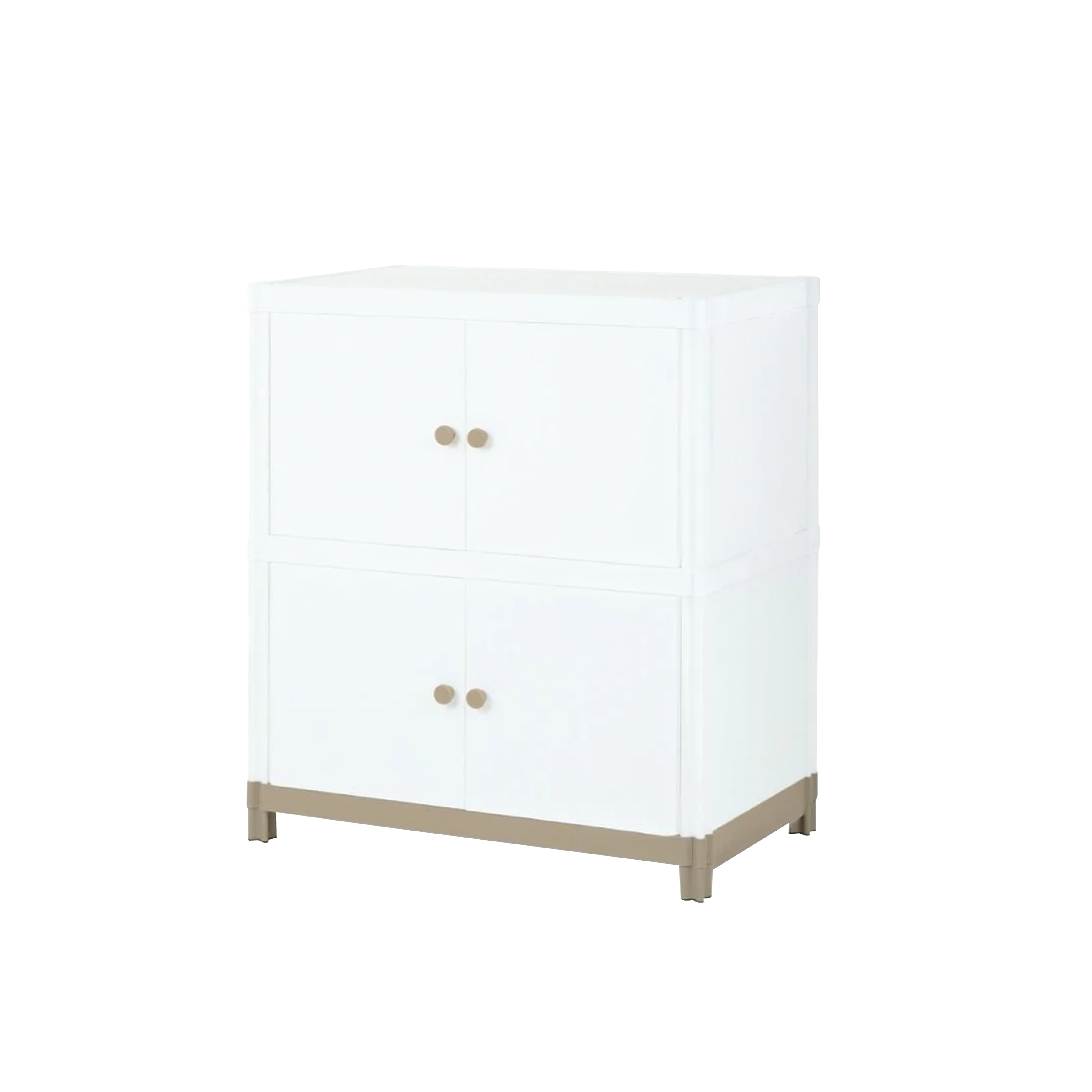 Flo 4-Door Low Storage Cabinet - Snow