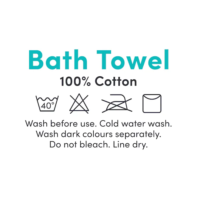EVERYDAY 100% Cotton Bath Towel 140 x 70 cm - Cobalt - 5 - 100% Cotton Bath Towel, Cold Water Wash, Dark Colours Separate
