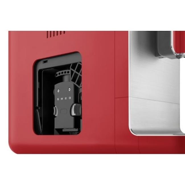 SMEG Bean-To-Cup Coffee Machine with Steam Dispenser - Red - 5