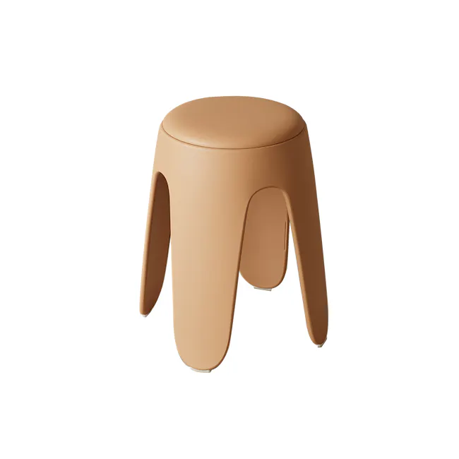 Noki Stackable Stool - Khaki (Faux Leather) - 1