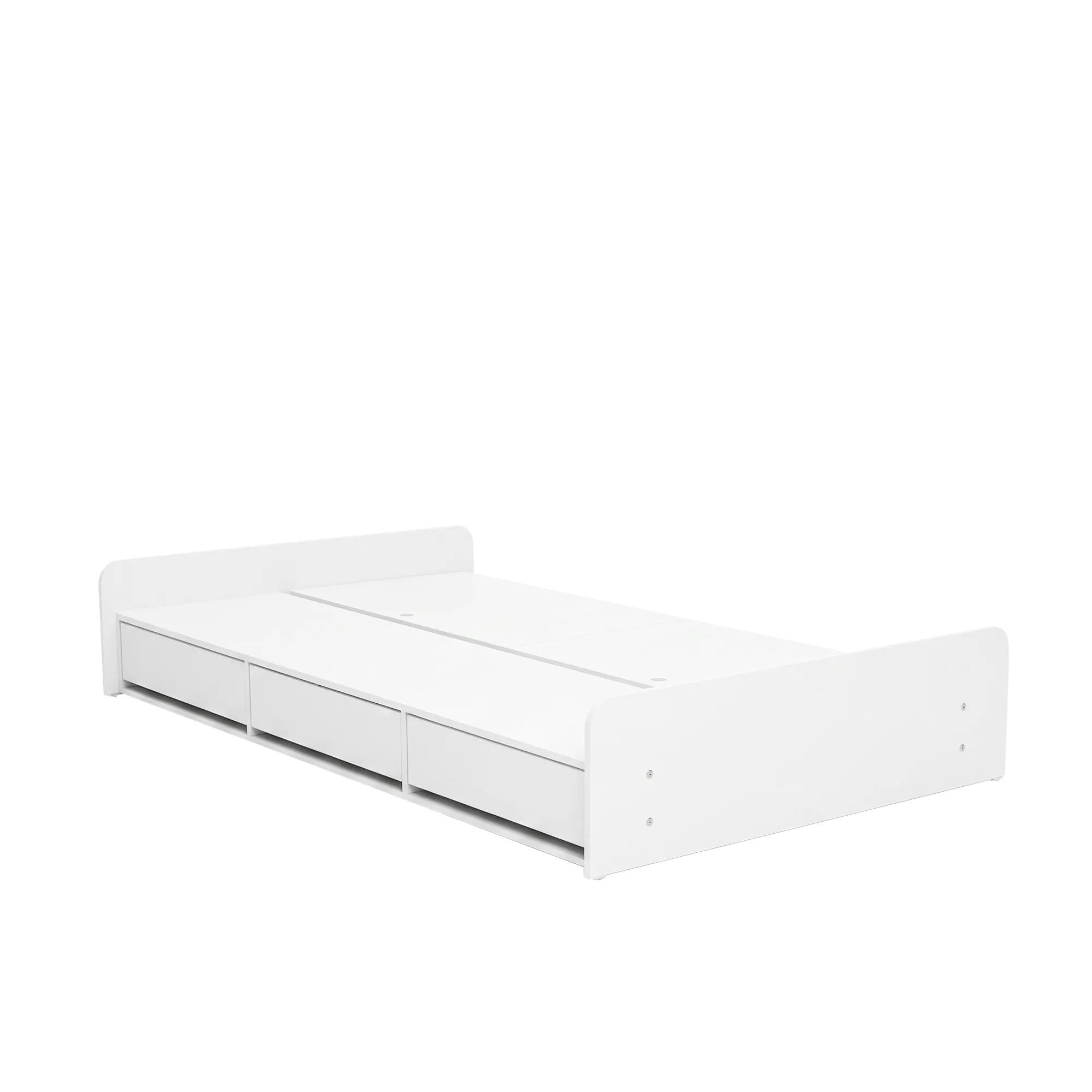Freya Super Single Storage Platform Bed - White