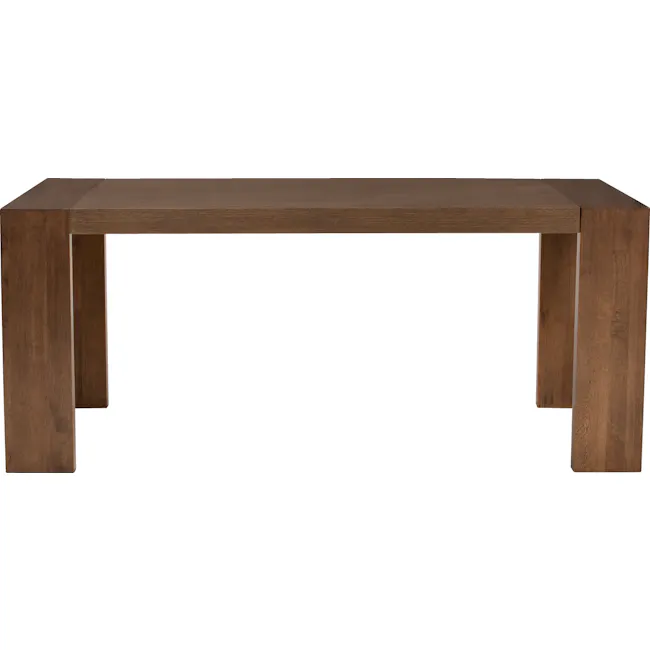 Clarkson Dining Table 1.8m in Cocoa with 4 Fabian Dining Chairs in Dolphin Grey - 5 - Dark wood table with clean lines