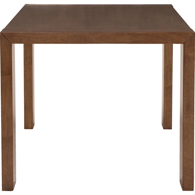 Clarkson Dining Table 1.8m in Cocoa with 4 Fabian Dining Chairs in Dolphin Grey - 6 - Wooden table with smooth surface