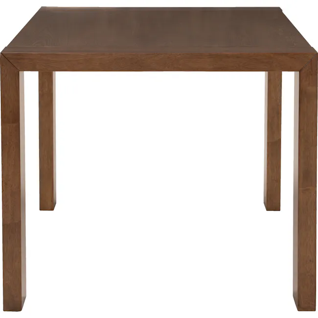 Clarkson Dining Table 1.8m in Cocoa with 4 Fabian Dining Chairs in Dolphin Grey - 6 - Wooden table with smooth surface