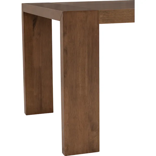 Clarkson Dining Table 1.8m in Cocoa with 4 Fabian Dining Chairs in Dolphin Grey - 10 - Wooden table with smooth finish
