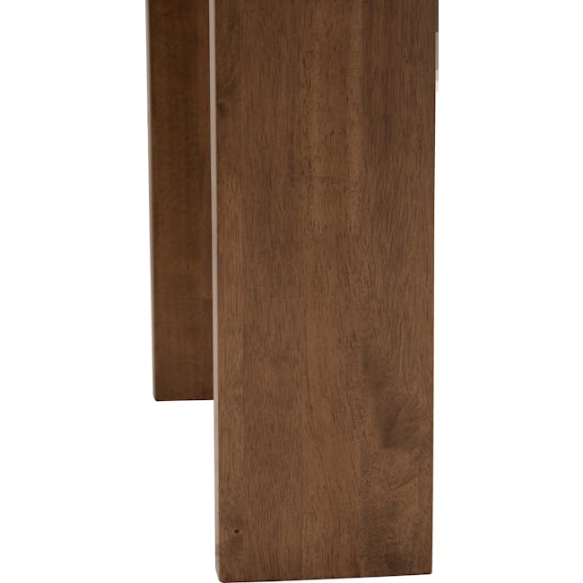 Clarkson Dining Table 1.8m in Cocoa with 4 Fabian Dining Chairs in Dolphin Grey - 11 - Wooden surface, natural wood grain