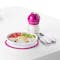 OXO Tot Stick & Stay Divided Plate - Pink - 4