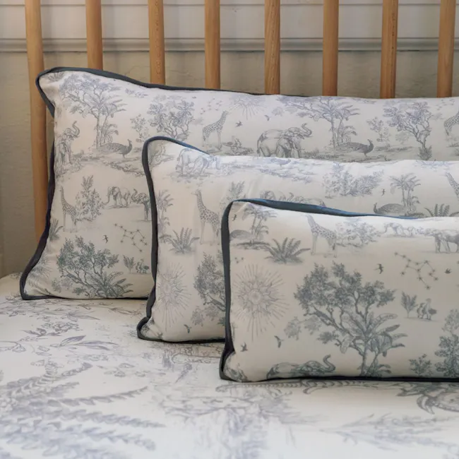 House of Holly Luxe Cloud Pillow - Savanna Toile Midnight Blue (3 sizes) - 5