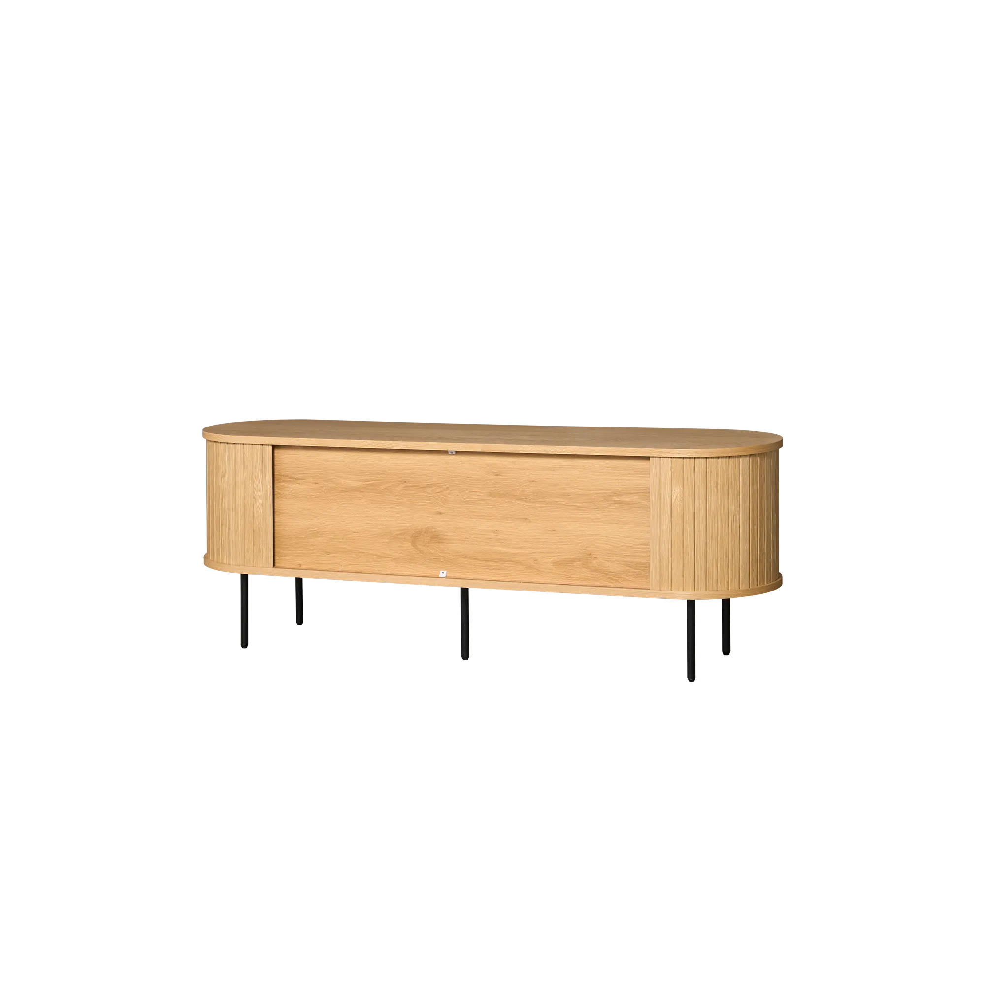 Nola TV Console 1.5m - Oak - 9 - Light wood, modern design, curved top, wooden texture, natural finish, minimalist style