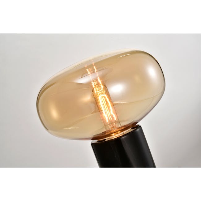 Karl Johan Marble Table Lamp - Black, Amber - 1