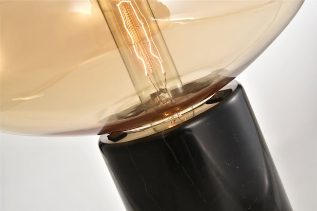 Marvy Marble Table Lamp - Black, Amber - 4