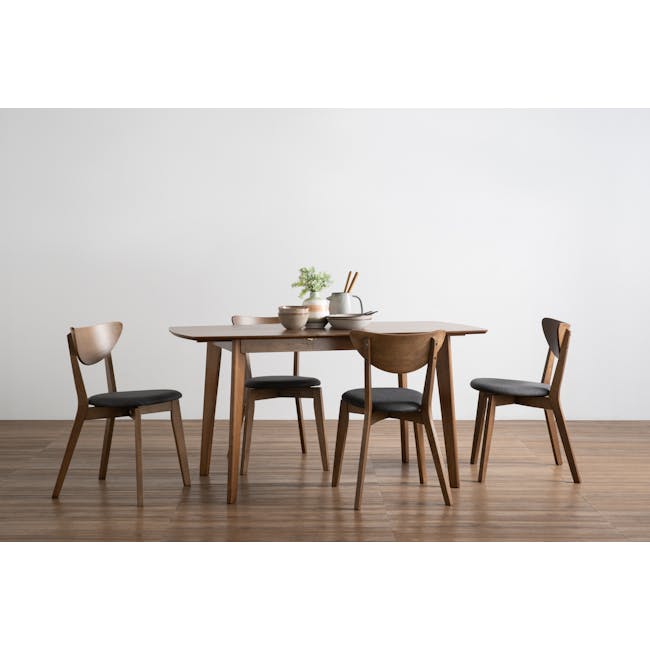 Acker Dining Table 1.5m with Harold Bench 1m and 2 Harold Dining Chair in Seal - 16