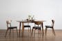 Allison Dining Table 1.5m in Cocoa with Harold Bench 1m with 2 Harold Dining Chairs in Seal - 18