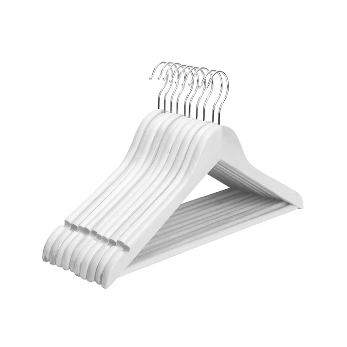 Wooden Hangers (Set of 10) Walnut, Wardrobe Organisers by HipVan HipVan