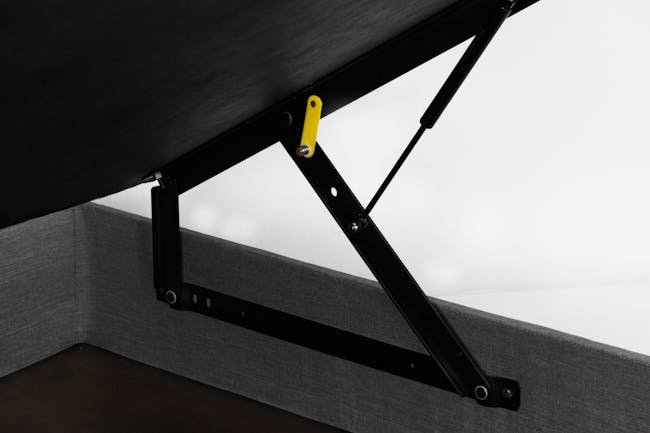 ESSENTIALS King Headboard Storage Bed - Grey (Fabric) - 4