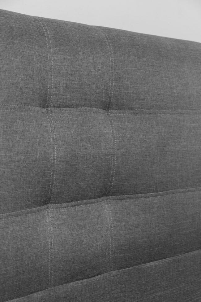 ESSENTIALS King Headboard Storage Bed - Grey (Fabric) - 8