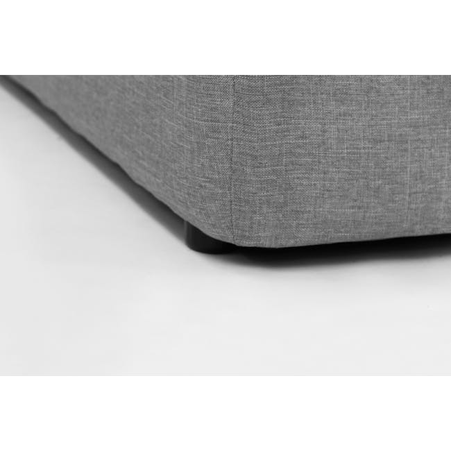 ESSENTIALS Queen Headboard Storage Bed - Grey (Fabric) - 5