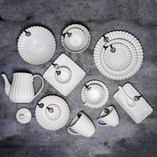 Table Matters White Scallop Plate (3 Sizes) - 3