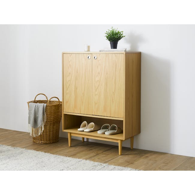 Kirika Shoe Cabinet - Walnut - 1