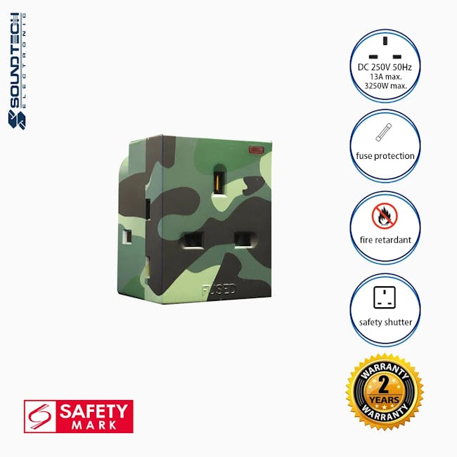 SOUNDTEOH Multiway Camouflage Adaptor - Green - 1