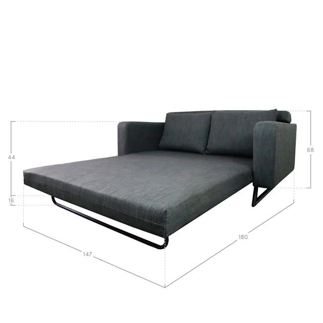 Aikin 2.5 Seater Sofa Bed - Grey - 5