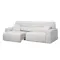 Forte 4 Seater Power Sliding Extension Sofa - Misty Grey (Scratch Resistant) - Zero Wall