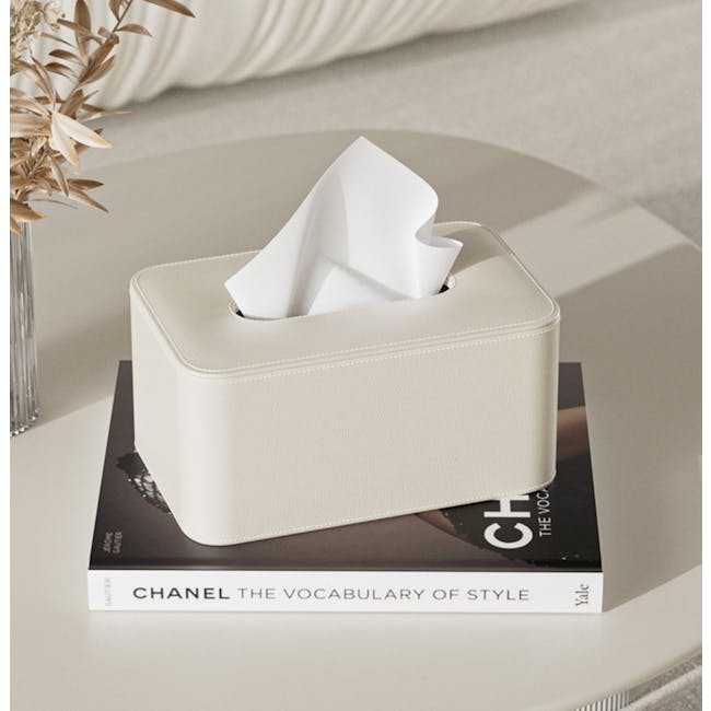 Nia Tissue Box - Off White - 2