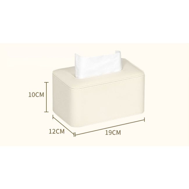 Nia Tissue Box - Off White - 4