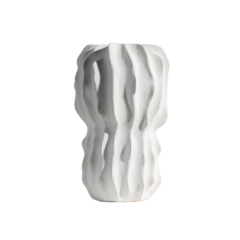 Brianna Nordic Ceramic Vase - White