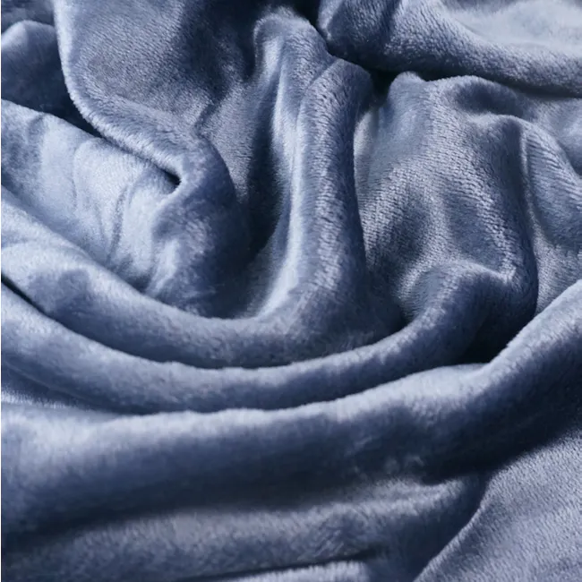 Makayla Velvet Plush Throw Blanket - Grey - 7 - Soft, velvety, luxurious, silky, plush, textured, smooth, cozy, inviting