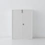 Fikk 2 Door Tall Cabinet - White Fluted - 10