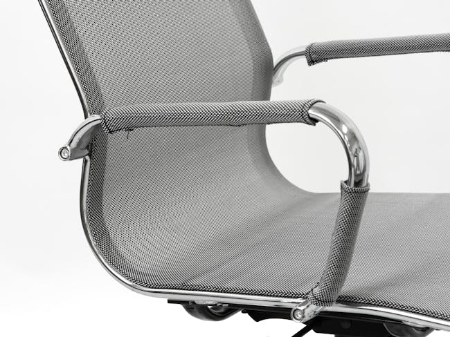 Elias High Back Mesh Office Chair - Grey - 1