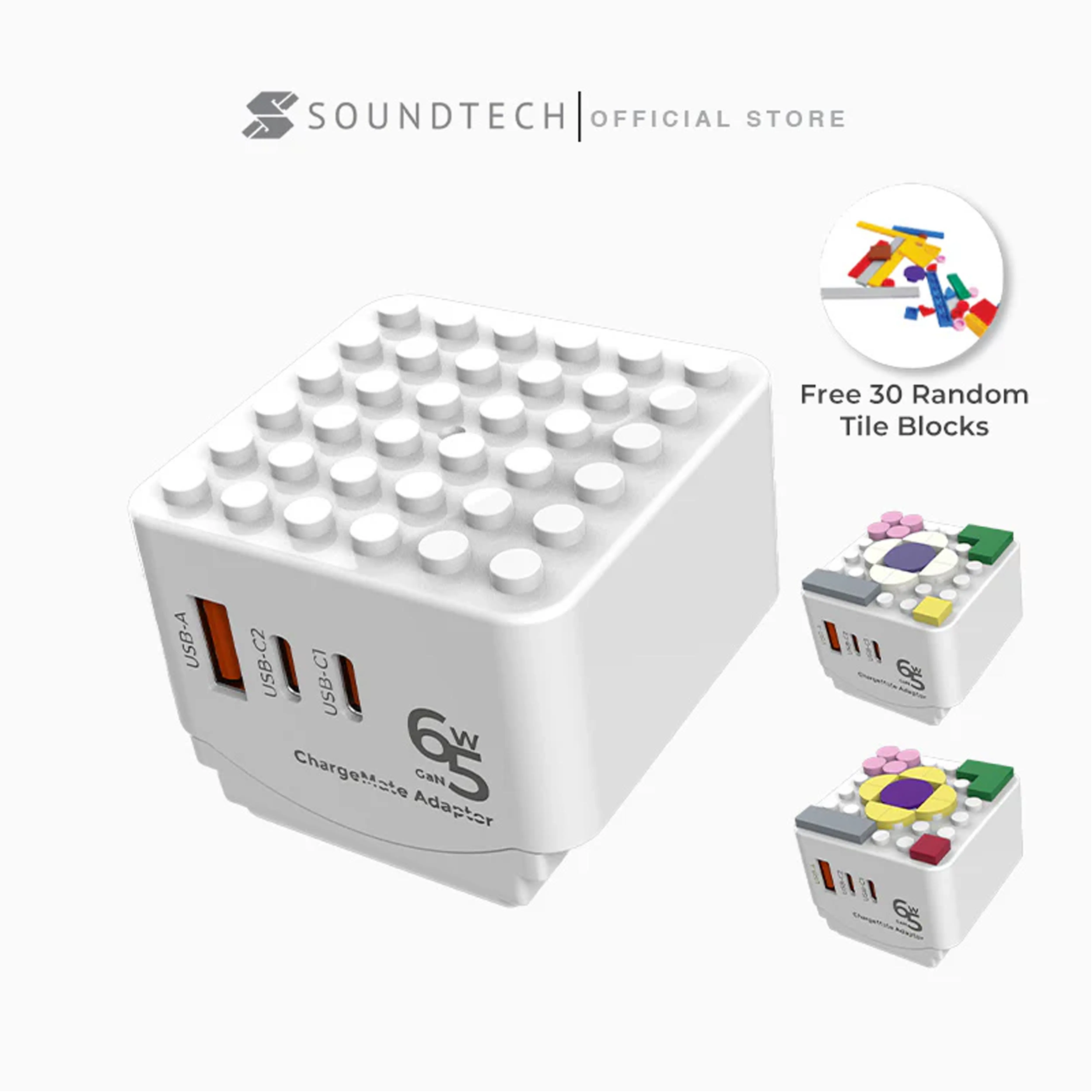 SOUNDTECH World Travel Adaptor with GaN PD65Watts USB Quick Charger (TA-865C) - 11