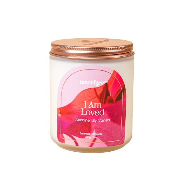 Innerfyre Co I AM LOVED Candle 200g - Jasmine, Lily & Vanilla - 0