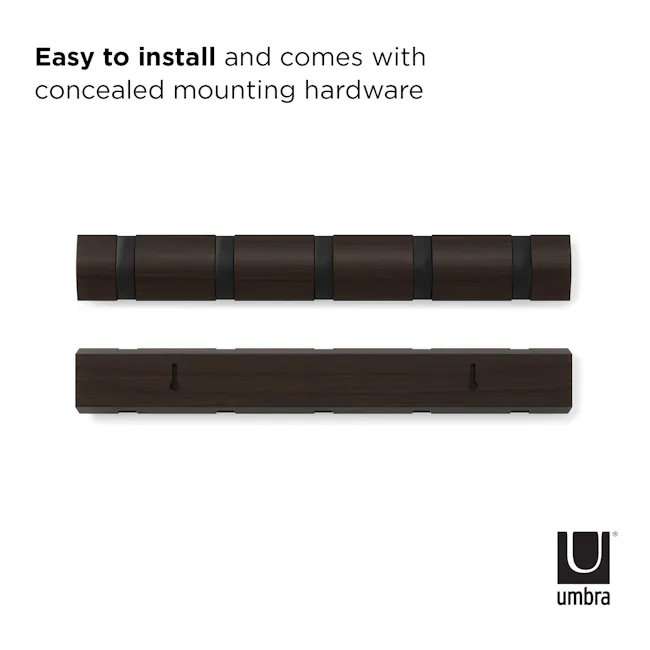 Flip 5 Hook - Black, Walnut - 8