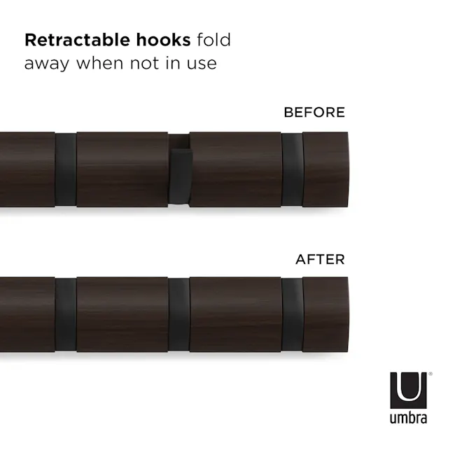 Flip 5 Hook - Black, Walnut - 7