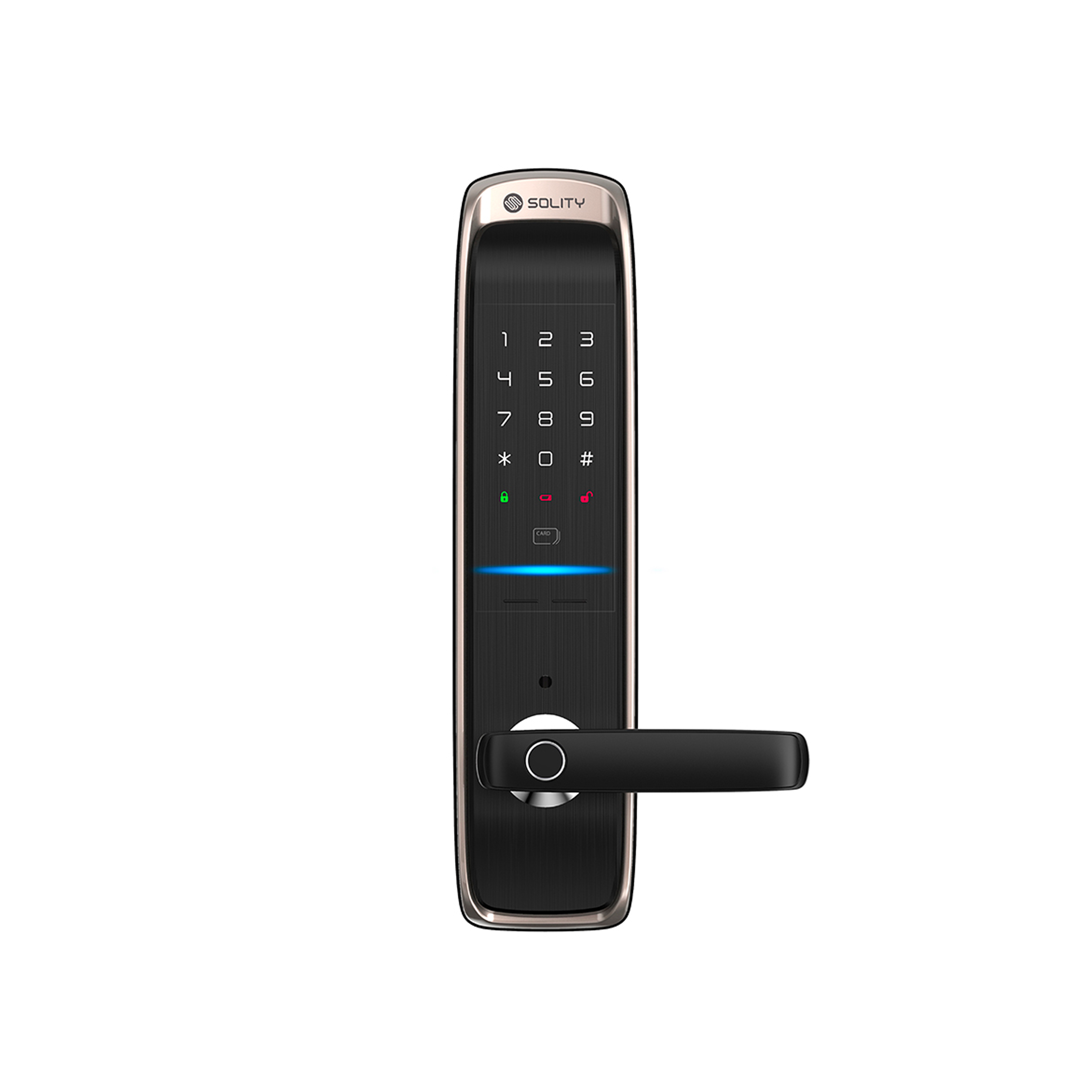 Solity Lever Handle Door LockGM-6000BKF - Champagne Gold - Image 1