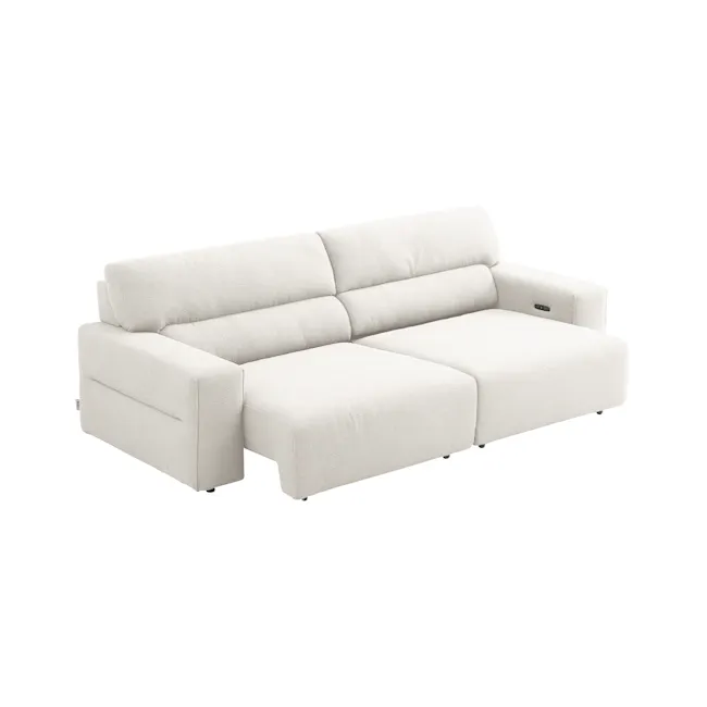 Forte Left Arm Power Sliding Extension Sofa Unit - Pearl River (Scratch Resistant) - 10