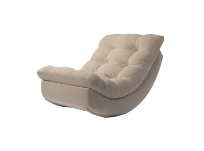 (As-is) Luna Rocking Lounge Chair - Beige