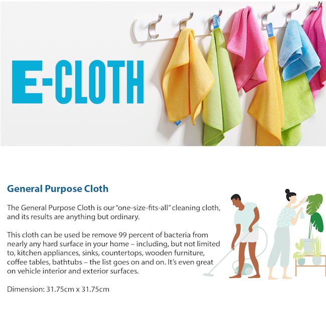 e-cloth General Purpose Eco Cleaning Cloth Pack (Set of 4) - 1