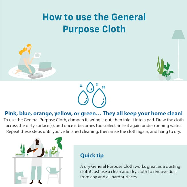e-cloth General Purpose Eco Cleaning Cloth Pack (Set of 4) - 4
