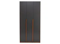 Miah 3 Door Wardrobe - Walnut, Grey