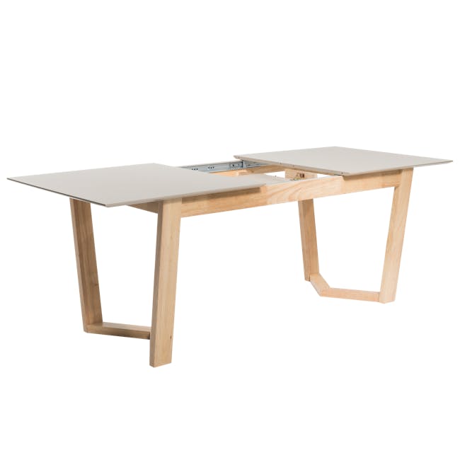 Meera Extendable Dining Table 1.6m-2m - Natural, Taupe Grey - 5