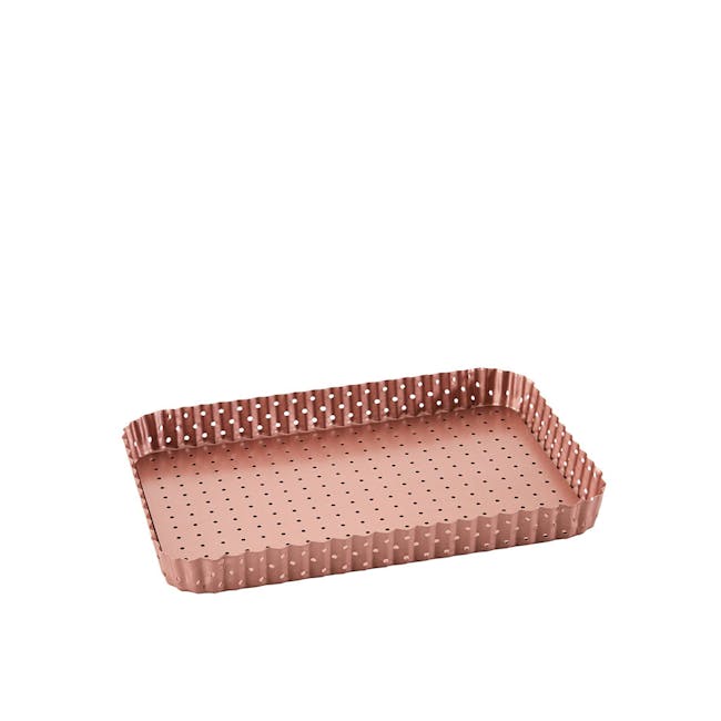 Wiltshire Rose Gold Perforated Rectangle Quiche & Tart Pan (2 Sizes) - 2