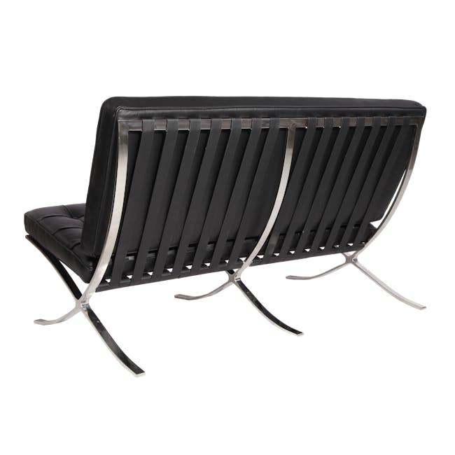 Benton 2 Seater Sofa - Black (Genuine Cowhide) - 4