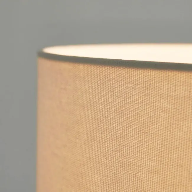 Chestan Beaded Floor Lamp - Walnut - 6 - Soft-textured fabric cylindrical object, Minimalist design with beige color, Smooth