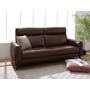 William 3 Seater Sofa - Chocolate (Genuine Cowhide Leather) - 1