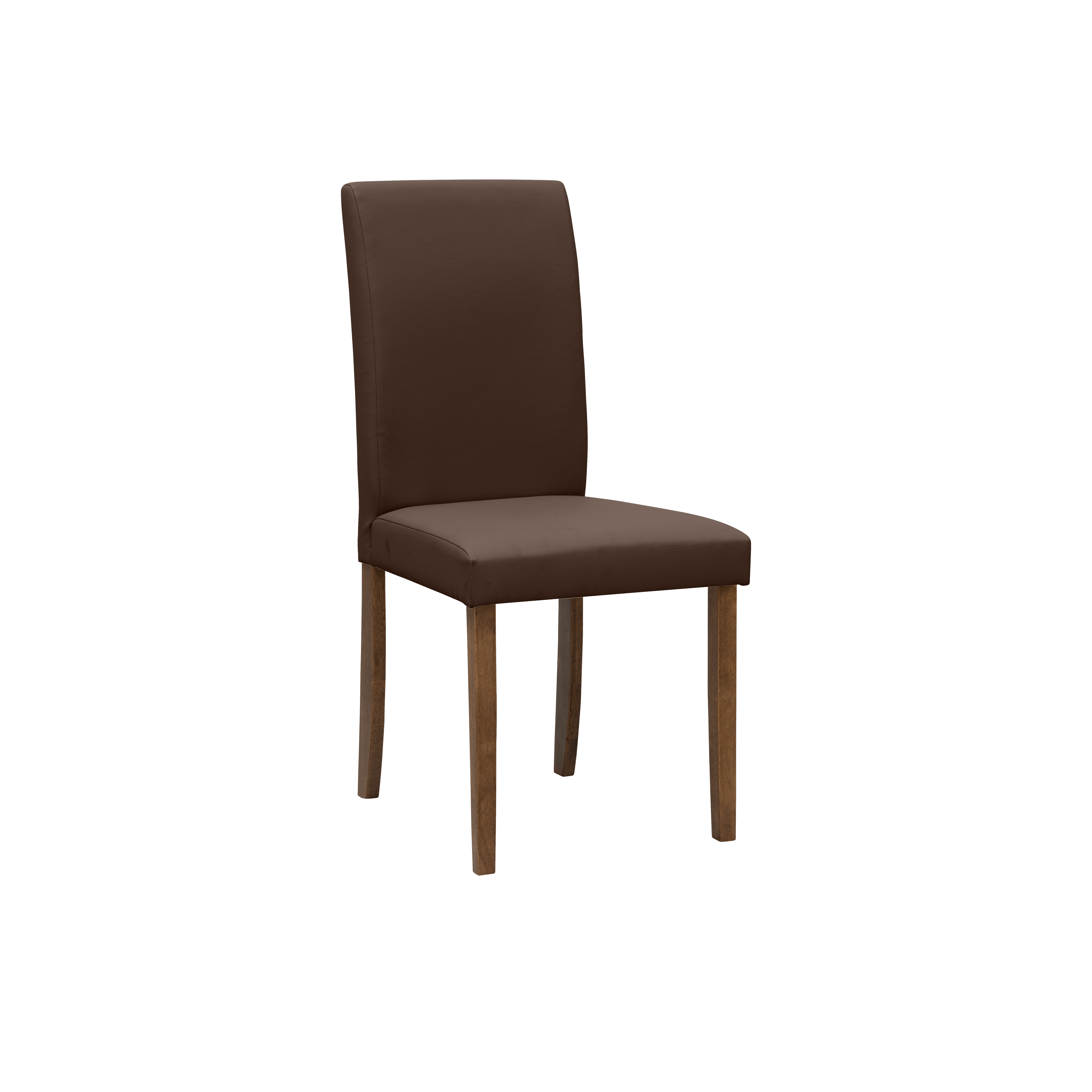 brown leather effect dining chairs