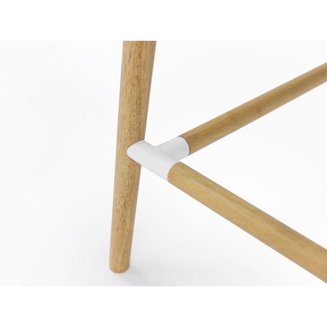 Arod Study Table 1m - White Grey - 12 - Wooden armrest, wooden frame, wooden support, wooden post, wooden pillar, wooden