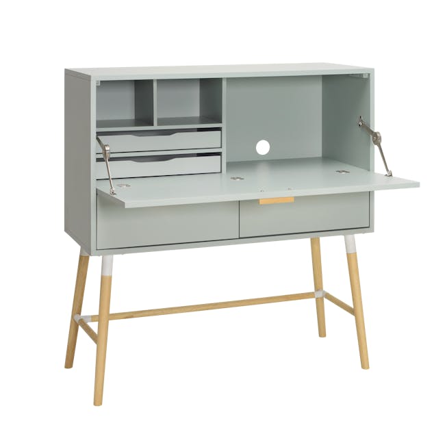 (As-is) Arod Study Table 1m - White Grey - 2 - 19